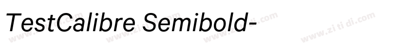 TestCalibre Semibold字体转换